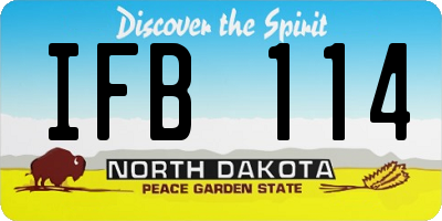 ND license plate IFB114