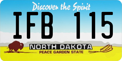 ND license plate IFB115