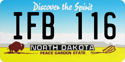 ND license plate IFB116