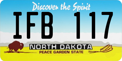 ND license plate IFB117