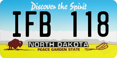 ND license plate IFB118