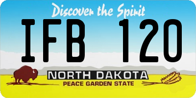ND license plate IFB120