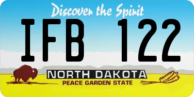 ND license plate IFB122