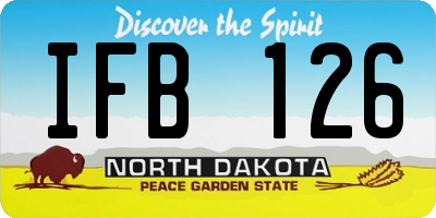 ND license plate IFB126