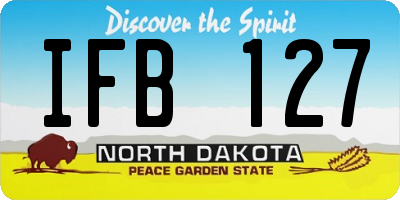 ND license plate IFB127