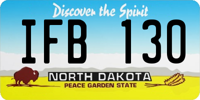 ND license plate IFB130