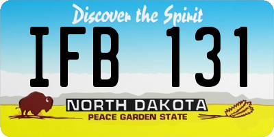 ND license plate IFB131
