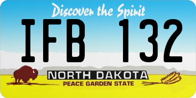 ND license plate IFB132
