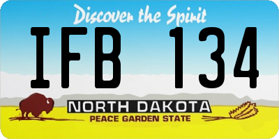 ND license plate IFB134