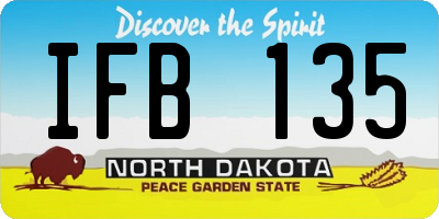 ND license plate IFB135