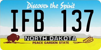 ND license plate IFB137