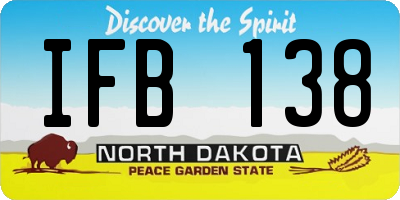 ND license plate IFB138