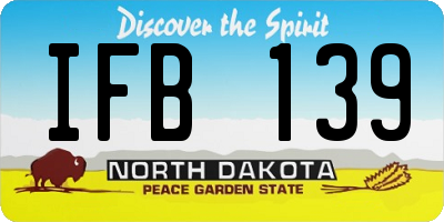 ND license plate IFB139