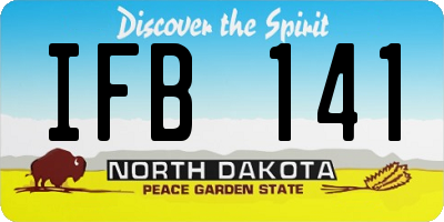ND license plate IFB141
