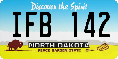 ND license plate IFB142