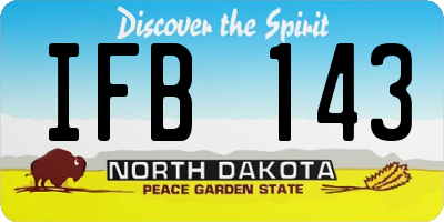 ND license plate IFB143