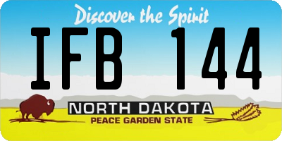 ND license plate IFB144