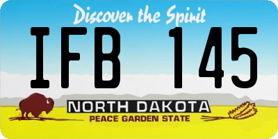 ND license plate IFB145