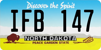 ND license plate IFB147