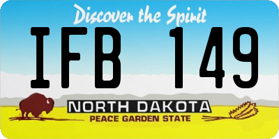 ND license plate IFB149