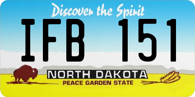 ND license plate IFB151