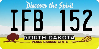 ND license plate IFB152