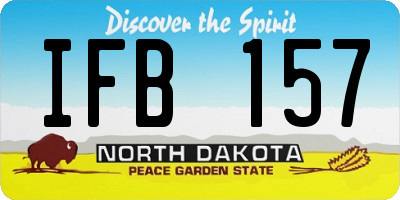ND license plate IFB157