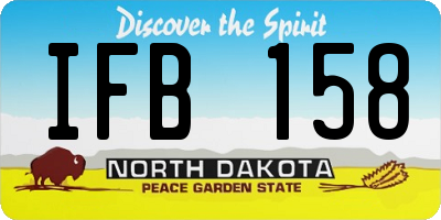 ND license plate IFB158