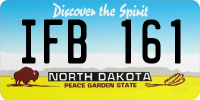 ND license plate IFB161