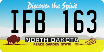 ND license plate IFB163