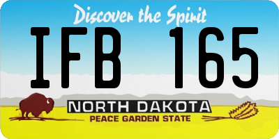 ND license plate IFB165