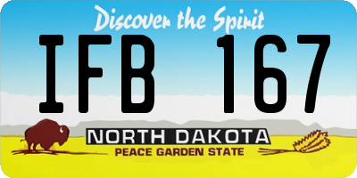ND license plate IFB167