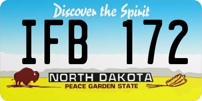 ND license plate IFB172