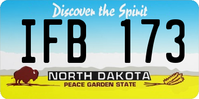 ND license plate IFB173