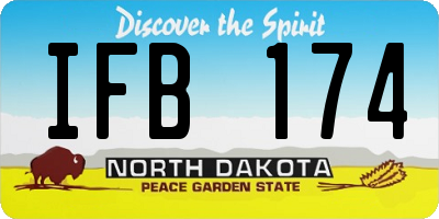 ND license plate IFB174