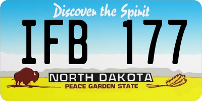 ND license plate IFB177