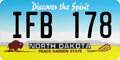 ND license plate IFB178