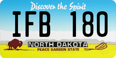 ND license plate IFB180