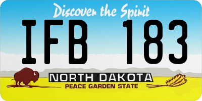 ND license plate IFB183