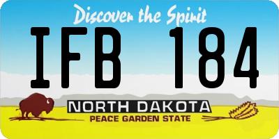 ND license plate IFB184
