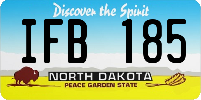ND license plate IFB185