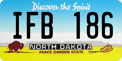 ND license plate IFB186