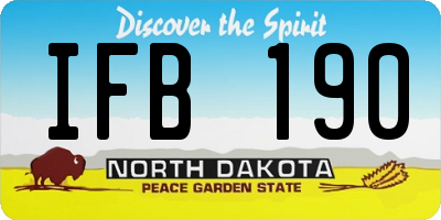 ND license plate IFB190