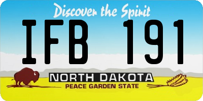 ND license plate IFB191