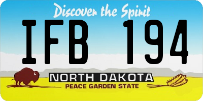 ND license plate IFB194
