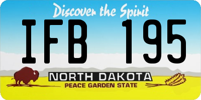 ND license plate IFB195