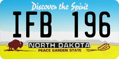 ND license plate IFB196