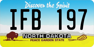 ND license plate IFB197