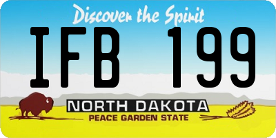 ND license plate IFB199