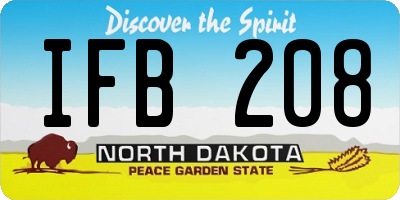 ND license plate IFB208